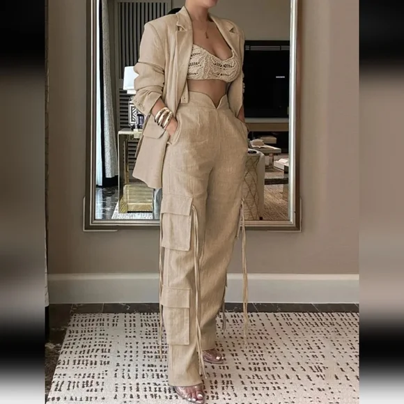 2pc Linen Set NWOT - Picture 3 of 13